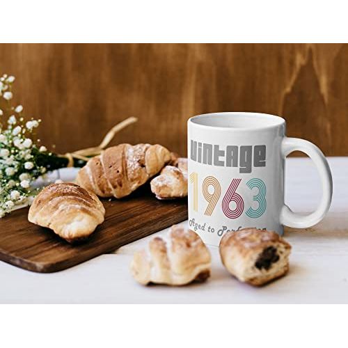 Mug céramique Vintage 1963 spécial idée cadeau natif de 1963