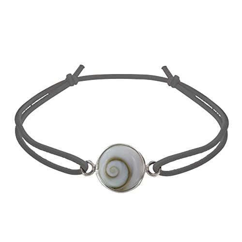 Bracelet Lien Élastique Œil de Sainte Lucie en argent 925, bijou unique et élégant, cadeau idéal signé Les Poulettes Bijoux.