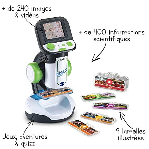 Microscope vidéo interactif Genius XL pour enfants, éducatif et ludique, zoom 200x.