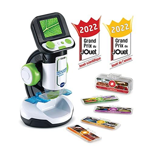 Microscope vidéo interactif Genius XL pour enfants, éducatif et ludique, zoom 200x.