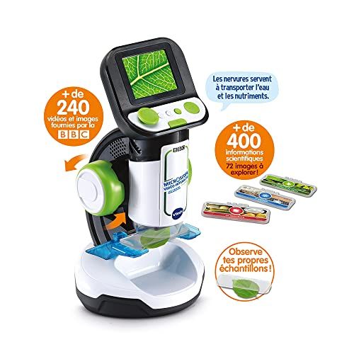 Microscope vidéo interactif Genius XL pour enfants, éducatif et ludique, zoom 200x.