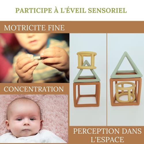 Coffret cadeau jeu d'éveil Montessori Tipichou, jouets éducatifs en bois et silicone, idéal pour naissance, anniversaire ou baby shower, sécurité garantie.