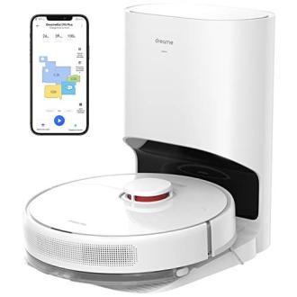 Robot aspirateur connecté Dreame avec navigation LiDAR et autovidage