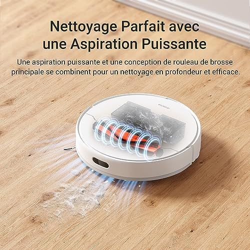 Robot aspirateur connecté Dreame avec navigation LiDAR et autovidage
