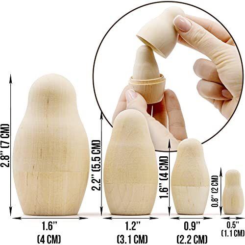 Poupées russes à peindre, en bois naturel, idée cadeau originale DIY, créatives et écologiques, parfait pour artistes et amateurs de loisirs créatifs.