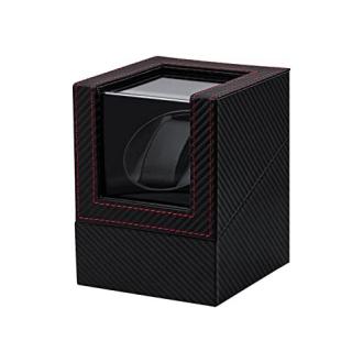 Remontoir de montres automatiques Mcbazel en cuir PU, motif fibre de carbone, élégance et silence pour passionnés d'horlogerie. Cadeau idéal pour collectionneurs.