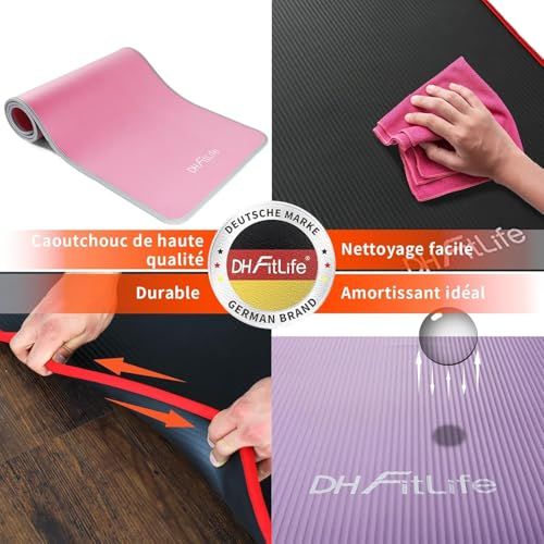 Tapis de yoga PROIRON NBR haute densité, anti-dérapant, durable et confortable pour un soutien optimal et une sécurité maximale durant les exercices.