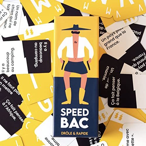 Jeu Speed Bac, idéal pour animer soirées familiales et entre amis, parties rapides, thèmes drôles, cadeau parfait pour toutes occasions.