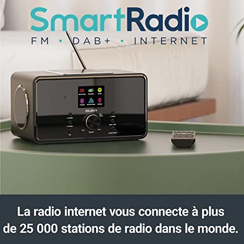 Radio Wi-Fi Majority Bard avec écran LCD, connectivité Bluetooth et Spotify pour audiophiles