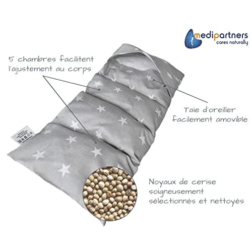 Coussin noyaux de cerises pour soulager les douleurs musculaires et offrir du bien-être.