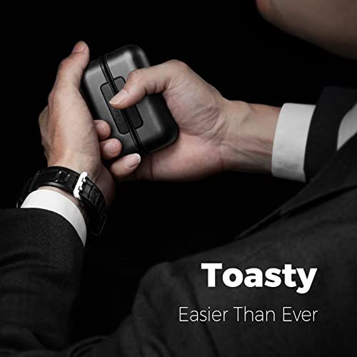 Rechargeable hand warmer with magnetic system and multiple heat settings, ideal for outdoor enthusiasts.