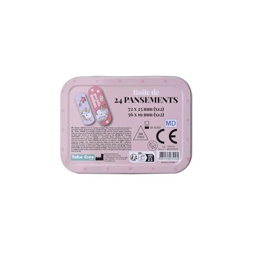 Boîte à pansements Take Care métallique, compacte et pratique pour la protection des plaies.