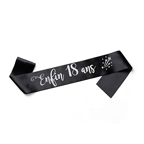 Echarpe officielle dorée ENFIN 18 ANS pour anniversaire