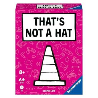 Jeu de cartes That's Not a Hat pour soirées familiales et bluff, divertissement intergénérationnel, emballage compact.