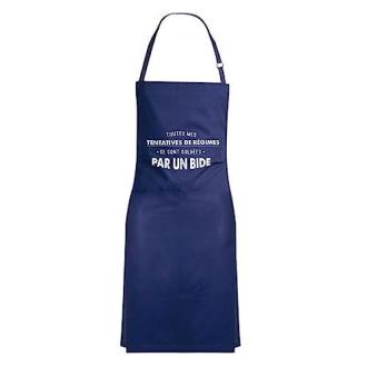 Tablier de cuisine humoristique pour homme avec poches