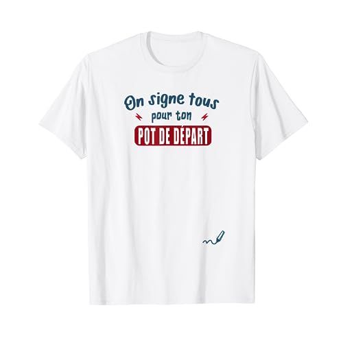 Tee-shirt blanc à dédicacer avec feutre pour cadeau de départ