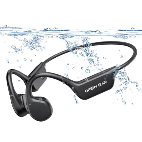 Écouteurs de natation Relxhome conduction osseuse étanches avec grande autonomie.
