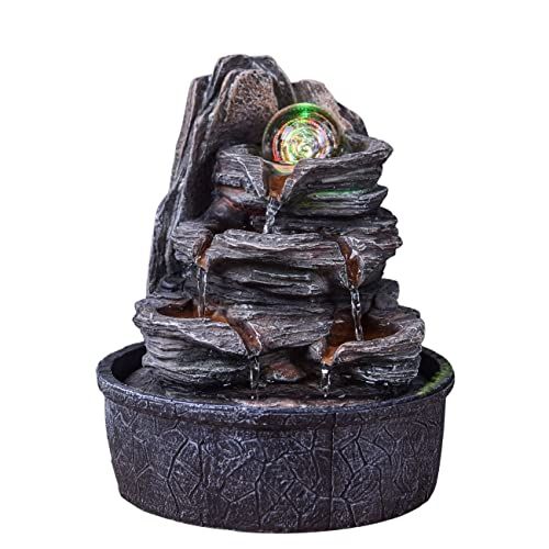 Fontaine Zen résine style pierre naturelle pour sérénité intérieure et décoration apaisante