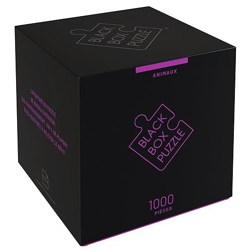 Puzzle Black Box 1000 pièces avec motif surprise sans modèle, défi captivant idéal pour anniversaires et Noël, pour amateurs de casse-têtes.