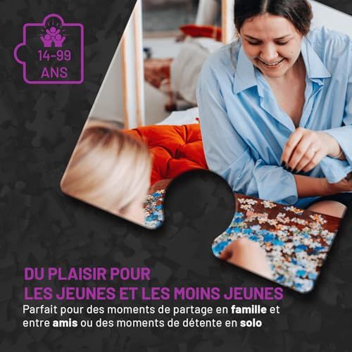 Puzzle Black Box 1000 pièces avec motif surprise sans modèle, défi captivant idéal pour anniversaires et Noël, pour amateurs de casse-têtes.