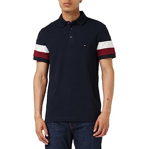 Polo de rugby Tommy Hilfiger pour homme, élégant, 100% coton, coupe confortable, style streetwear revisité.