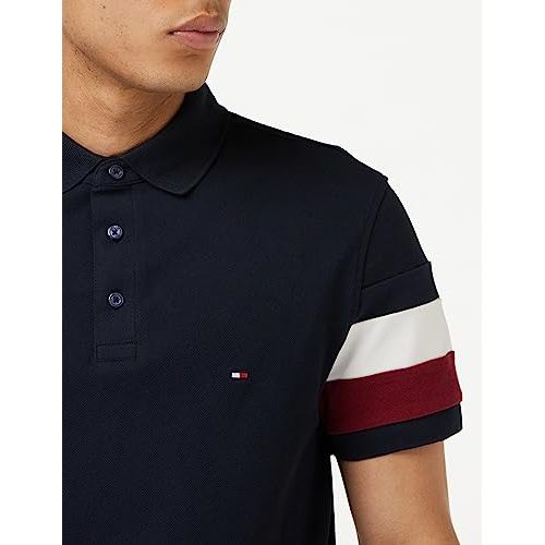 Polo de rugby Tommy Hilfiger pour homme, élégant, 100% coton, coupe confortable, style streetwear revisité.