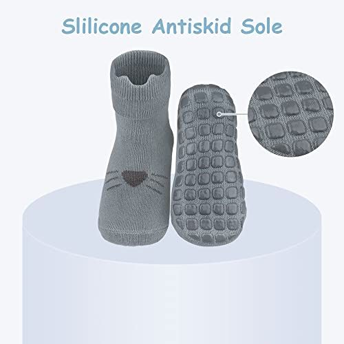 Chaussettes antidérapantes bébé Vicloon en coton avec silicone sécurisé.
