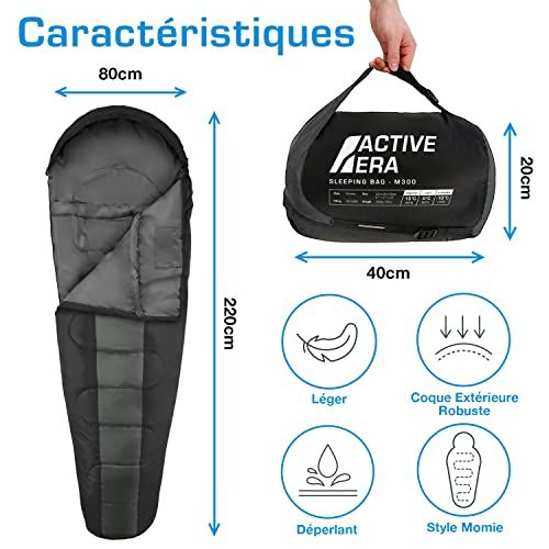 Sac de couchage compact Active Era toutes saisons, léger et résistant à l'eau