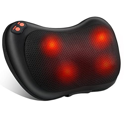 coussin masseur shiatsu avec télécommande et fonction chaleur pour relaxation après activités extérieures