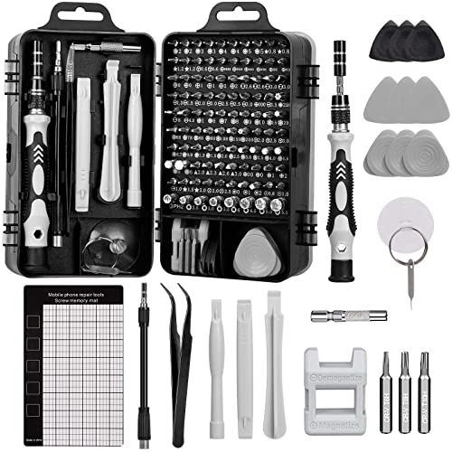 Kit d'outils de précision AOKITO avec 122 pièces pour bricolage et réparation, idéal pour cadeaux et petites réparations.