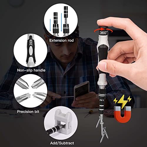 Kit d'outils de précision AOKITO avec 122 pièces pour bricolage et réparation, idéal pour cadeaux et petites réparations.