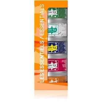 Coffret cadeau thé biologique Kusmi Tea Les Essentiels avec assortiment de saveurs.