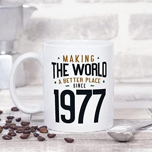 Mug vintage 1977 avec inscription inspirante et design rétro