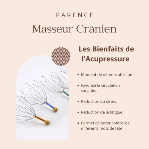 Masseur de cuire chevelu manuel en bois pour relaxation et bien-être