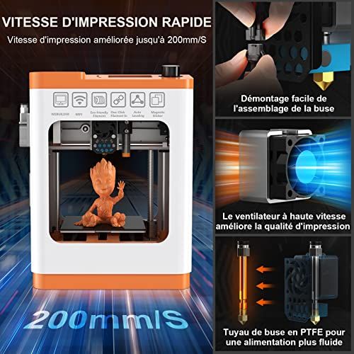 Imprimante 3D WEEFUN TINA2S pré-assemblée avec technologies avancées