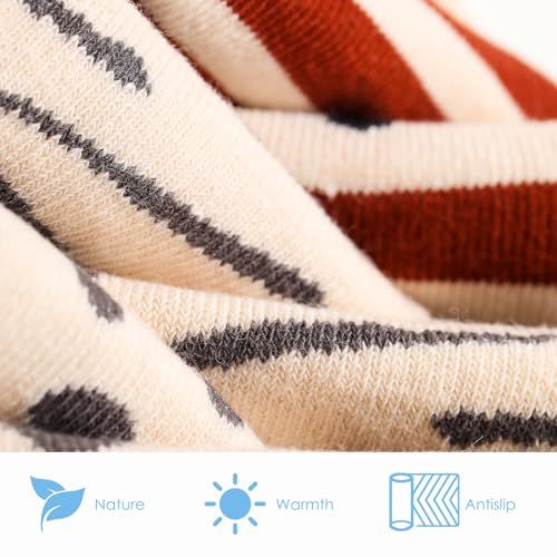 Chaussettes antidérapantes pour bébé en coton doux, sécurisées et confortables, idéales pour premiers pas, cadeau parfait pour naissance ou anniversaire.