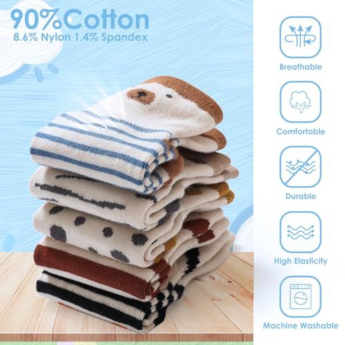 Chaussettes antidérapantes pour bébé en coton doux, sécurisées et confortables, idéales pour premiers pas, cadeau parfait pour naissance ou anniversaire.