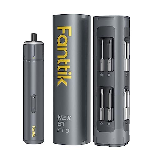 Tournevis électrique Fanttik avec 16 embouts, trois niveaux de couple, technologie avancée, pour bricolage précis et efficace, idée cadeau pour passionné de bricolage.