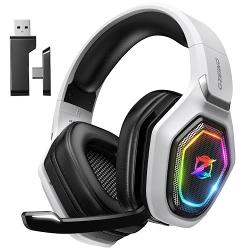 Casque gaming sans fil, idéal cadeau pour gamers. Immersion sonore exceptionnelle, faible latence, compatible PS5, PS4, PC. Confortable et ergonomique pour longues sessions de jeu.