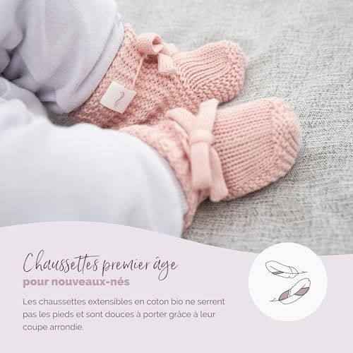 Coffret cadeau bébé Coton Bio Livella avec doudou renard et chaussettes hypoallergéniques Oeko-Tex.