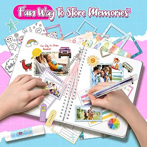 Kit de scrapbooking HappyKidsClub pour enfants avec accessoires créatifs et matériaux de qualité.