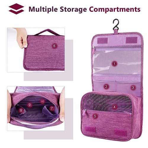 Trousse de toilette pliable multi-compartiments, écologique, légère et durable, idéale pour voyageuses