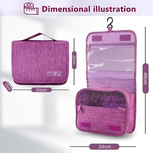 Trousse de toilette pliable multi-compartiments, écologique, légère et durable, idéale pour voyageuses