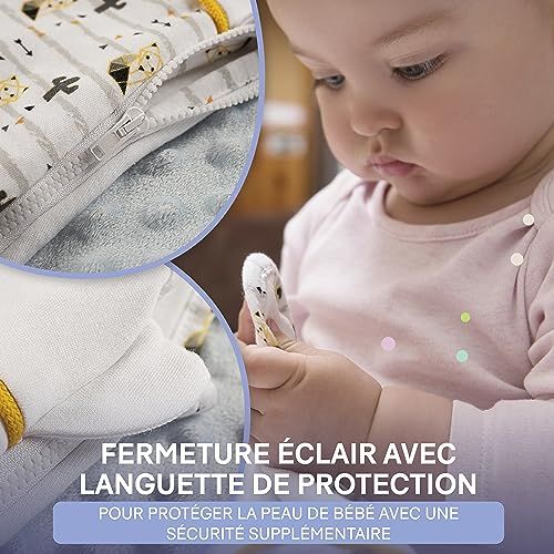 Gigoteuse 4 saisons Sweety Fox pour bébé, coton bio, sécurité et confort, cadeau idéal naissance, baptême, baby shower.
