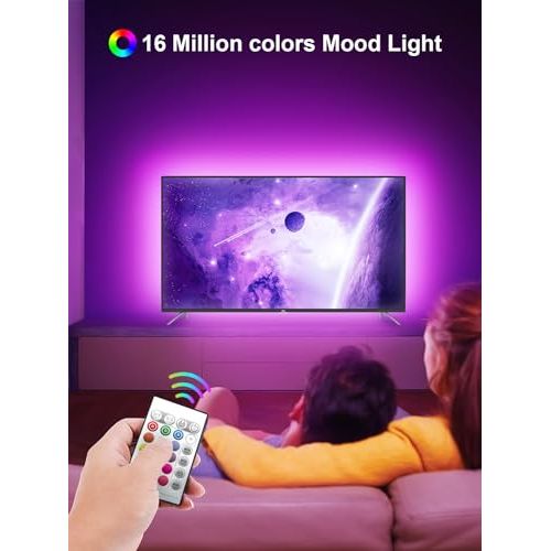 Kit rétroéclairage écran pour expérience immersive TV, 16 millions de couleurs, installation facile, idéal cadeau technologie, cinéma, jeux vidéo.
