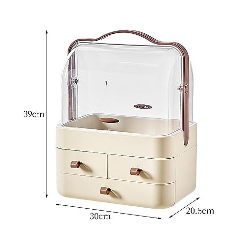 Rangement cosmétiques élégant et transparent avec rotation 180 degrés