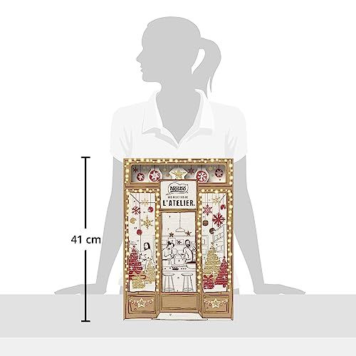 Calendrier de l'Avent Chocolats, Les Recettes de l'Atelier, gourmandises chocolatées, production durable, fèves certifiées Rainforest Alliance, plaisir festif, idée cadeau Noël.