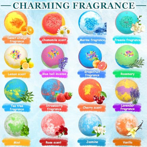 Coffret de bombes de bain parfumées pour relaxation et bien-être
