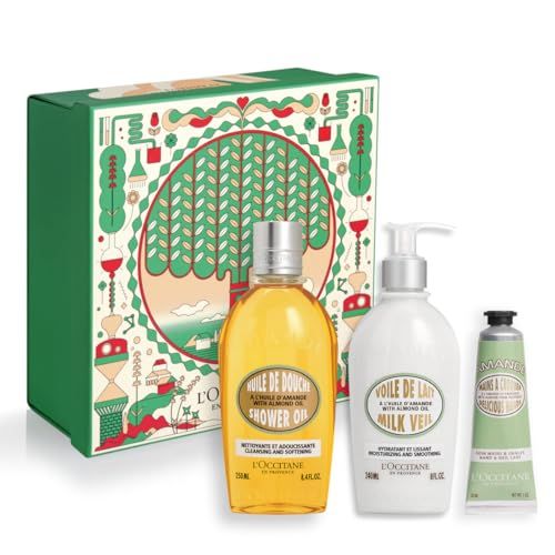 Coffret corps Amande L'Occitane: cadeau sensoriel Noël 2024, produits naturels, bien-être, Provence.