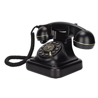 Téléphone vintage rétro, design années 1960, élégant, polyvalent, cadeau de décoration unique, sans alimentation externe, idéal pour toutes occasions.